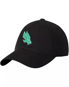 Мужская черная шляпа North Texas Mean Green Primary Logo Staple Adjustable Hat Top of the world