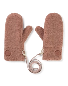 Варежки из искусственной овчины, розовый Tous