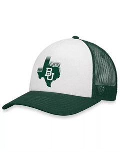 Мужская белая, зеленая бейсболка Baylor Bears Tone Down Trucker Snapback Top of the world