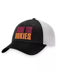 Мужская черная, белая кепка-кепка Virginia Tech Hokies Stockpile Trucker Snapback Top of the world