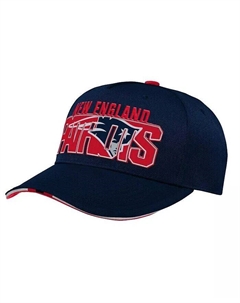 Кепка Snapback Navy New England Patriots для больших мальчиков и девочек в тренде с изогнутой А-образной оправой Outerstuff