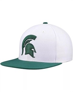 Мужская белая/зеленая бейсболка Michigan State Spartans 2-Tone 2.0 Snapback Mitchell and ness