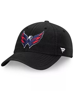 Мужская черная бейсболка Washington Capitals Core Primary с регулируемым логотипом Fanatics