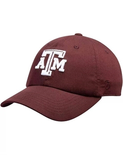 Мужская темно-бордовая шапка Texas AM Aggies Primary Logo Staple Adjustable Hat Top of the world