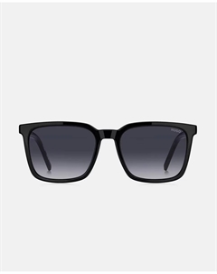 Прямоугольные литые мужские солнцезащитные очки с черными градиентными линзами, черный Hugo