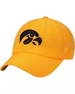 Мужская золотистая кепка с логотипом Iowa Hawkeyes Primary Staple Adjustable Top of the world