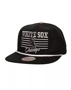 Кепка-кепка Mitchell Ness мужская черная Chicago White Sox Radiant Lines Deadstock Snapback Mitchell and ness