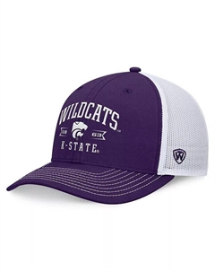 Мужская фиолетовая регулируемая кепка Kansas State Wildcats Carson Trucker Top of the world