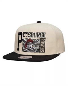 Мужская кремовая бейсболка Speed Zone Snapback Pittsburgh Pirates Cooperstown Collection Mitchell and ness