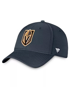 Мужская темно-серая кепка Vegas Golden Knights Core Primary Logo Flex Fanatics