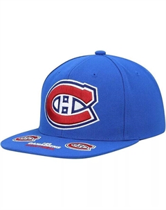 Мужская синяя бейсболка Montreal Canadiens в винтажном стиле с застежкой-молнией Mitchell and ness