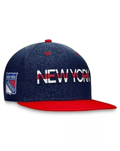 Мужская темно-синяя, красная бейсболка New York Rangers Authentic Pro Rink двухцветная Snapback Fanatics