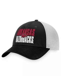 Мужская черная, белая бейсболка-кепка Arkansas Razorbacks Stockpile Trucker Snapback Top of the world