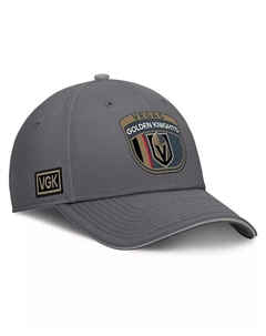 Мужская серая кепка Vegas Golden Knights Home Ice Flex Fanatics