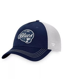 Женская темно-синяя, белая шляпа St. Louis Blues Fundamental Trucker Adjustable Hat Fanatics