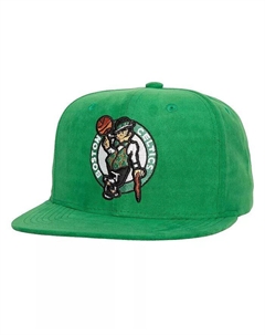 Мужская бейсболка Kelly Green Boston Celtics Sweet Suede Snapback Mitchell and ness