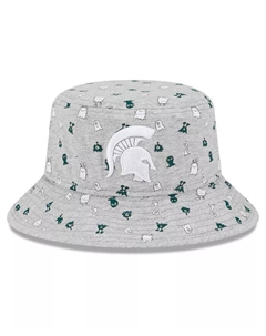 Шляпа-ведро Critter для мальчиков и девочек цвета Heather Grey от Michigan State Spartans New era