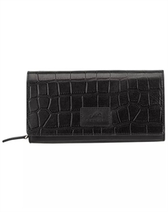 Женская коллекция Croco, кошелек-клатч с защитой RFID, черный Mancini