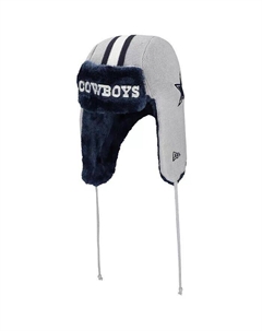 Мужская серая вязаная шапка Dallas Cowboys Helmet Head Trapper New era