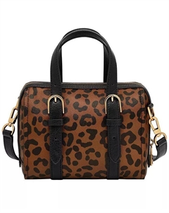 Carlie кожаная маленькая сумка-саквояж, мультиколор Fossil