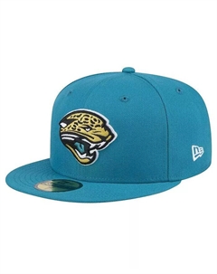 Мужская бейсболка Teal Jacksonville Jaguars Throwback Logo Omaha 59FIFTY Fitted New era