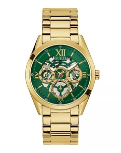 Мужские многофункциональные золотистые часы из нержавеющей стали, 42 мм Guess