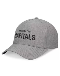 Мужская серая шляпа Washington Capitals Elements с кожаным ремешком в А-образной оправе, серый Fanatics signature