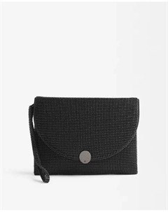 Сетчатая вечерняя сумочка-трансформер с гладкой магнитной застежкой и плечевым ремнем, черный Parfois