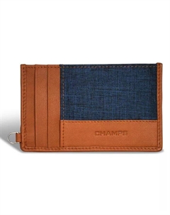 Мужская джинсовая коллекция, кожаный тонкий картхолдер, синий Champs
