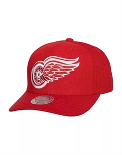 Мужская красная шапка Detroit Red Wings Team Ground Pro Adjustable Mitchell and ness