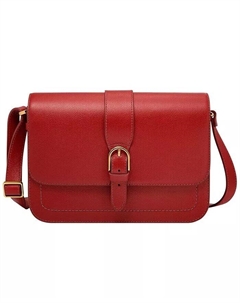 Кожаная сумка Zoey Medium Crossbody, красный Fossil