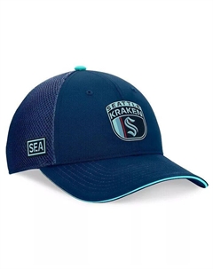 Мужская регулируемая кепка Deep Sea Seattle Kraken 2024 NHL Draft on Stage Trucker, синий Fanatics