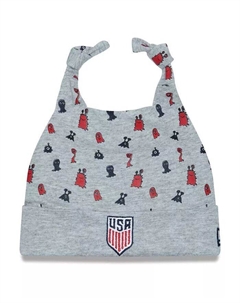 Вязаная шапка с манжетами для мальчиков и девочек Heather Grey USMNT Critter New era