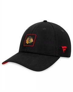 Мужская черная бейсболка Chicago Blackhawks Authentic Pro Rink Adjustable Hat Fanatics