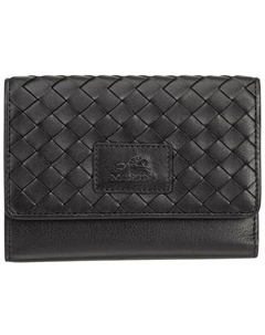 Женская коллекция Basket Weave, мини-кошелек-клатч с защитой RFID, черный Mancini