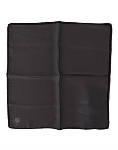 Элегантный шелковый носовой платок с принтом короны, серо-черный Dolce&gabbana