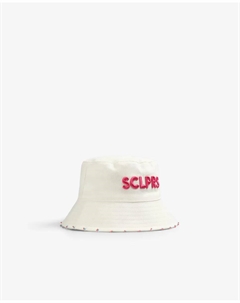 Женская хлопковая шапка с вышитым логотипом, белый Scalpers