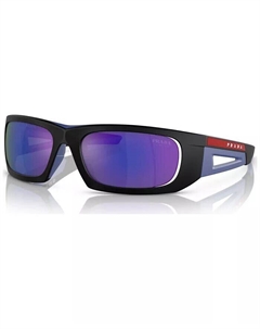 Мужские солнцезащитные очки, PS 02YS, черный Prada linea rossa