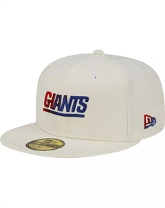 Мужская кремовая приталенная шляпа New York Giants Chrome Dim 59FIFTY New era