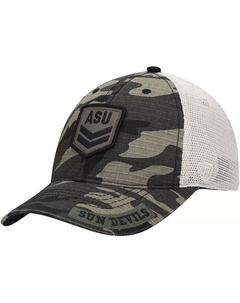 Мужская камуфляжно-кремовая регулируемая кепка с защитным щитком в стиле милитари Arizona State Sun Devils OHT Top of the world