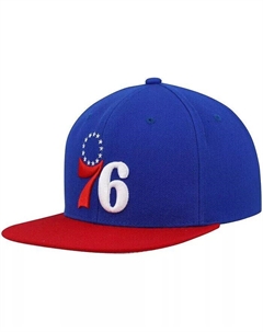 Мужская двухцветная кепка Snapback 2.0 Royal, красная Philadelphia 76Ers Team Mitchell and ness