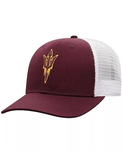 Мужская бордово-белая кепка Sun Devils Trucker Snapback штата Аризона, красный Top of the world