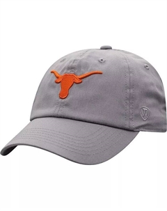 Мужская серая регулируемая шляпа со штапиками Texas Longhorns, серый Top of the world