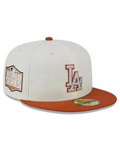 Мужская кремовая, оранжевая бейсболка Los Angeles Dodgers 59FIFTY Fitted New era