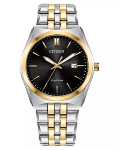 Eco-Drive Мужские двухцветные часы Corso с браслетом из нержавеющей стали, 40 мм Citizen