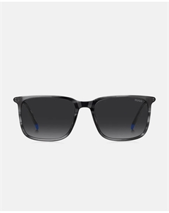 Прямоугольные мужские солнцезащитные очки из ацетата с градиентными линзами, черный Hugo