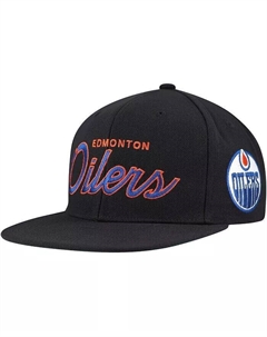 Мужская черная кепка Edmonton Oilers Core Team Script 2.0 Snapback, черный Mitchell and ness