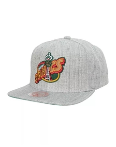 Мужская кепка Snapback Seattle Super Sonics Hardwood Classics 2.0 Heather Grey Seattle Super Sonics Mitchell and ness
