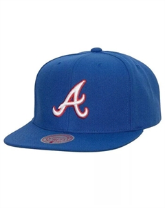 Мужская шляпа Snapback Royal Atlanta Braves Cooperstown Collection Evergreen, синий Mitchell and ness