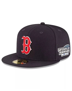 Мужская темно-синяя шляпа Boston Red Sox World Series 2004, шерсть 59FIFTY, приталенная шляпа, синий New era